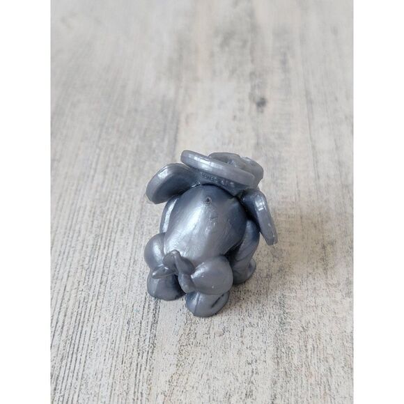 Silver Bulldog mini flower mythical toy figure - Picture 4 of 5